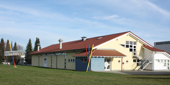 Blick auf das Firmengebäude der Malerwerkstätte Rogg